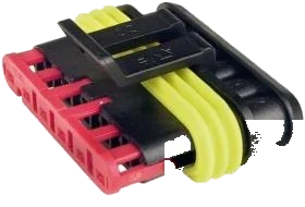 6-pole DIN/ISO 40050 connector housing