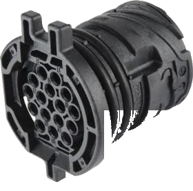 16-pole connector housing
