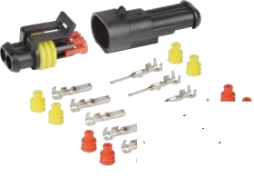 2-pole 24V DIN/ISO 40050 connector housing set
