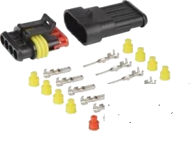 4-pole 24V DIN/ISO 40050 connector housing set