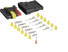 6-pole 24V DIN/ISO 40050 connector housing set