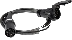 7-pole 24V DIN/ISO 1185 N-Typ trailer socket extension cable · 3 m