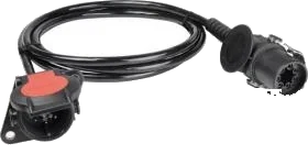 7-pole 24V DIN/ISO 7638-1 trailer socket extension cable · 3 m