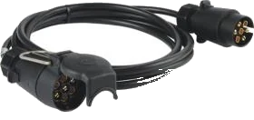 7-pole 12V DIN/ISO 1724 N-Typ trailer socket extension cable · 2,8 m