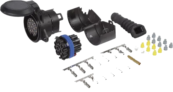 13-pole 12V DIN/ISO 11446 socket