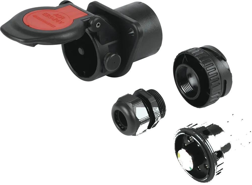 7-pole 24V DIN/ISO 7638-1 socket