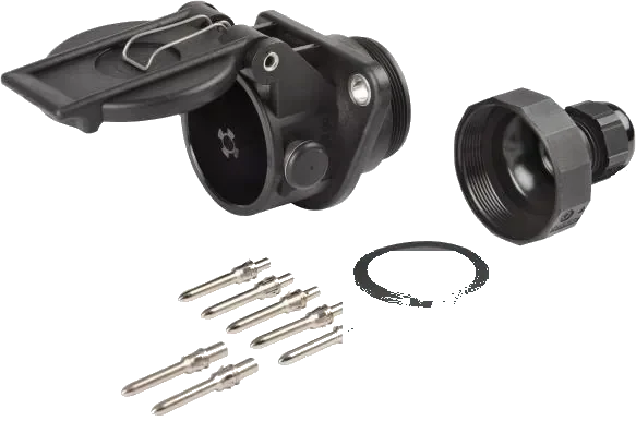 7-pole 12V DIN/ISO 7638-2 socket