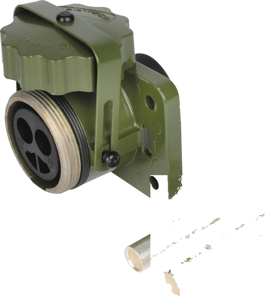 24V 2-pin metal socket with contacts and lid (VG 96917)