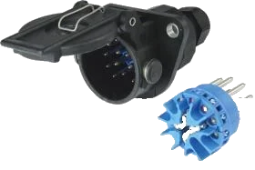15-pole 24V DIN/ISO 12098 socket