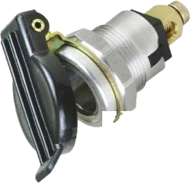 1-pole 12V DIN/ISO 4165 socket