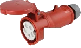 5-pole 400V DIN/ISO EN 60309 socket