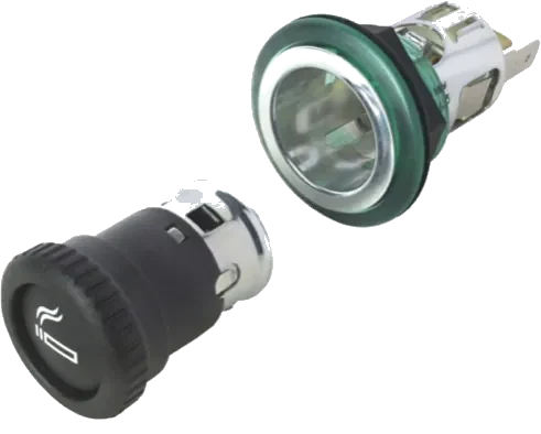 1-pole 12V DIN/ISO SAE J563 cigarette lighter socket