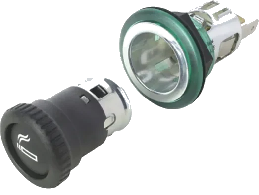 1-pole 24V DIN/ISO SAE J563 cigarette lighter socket
