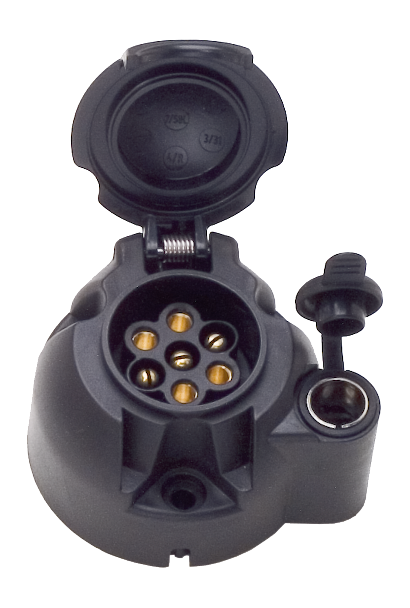 Matching socket: 7P/12V socket (ISO 1724 - Typ N) - with supplementary 2P socket (ISO 4165)