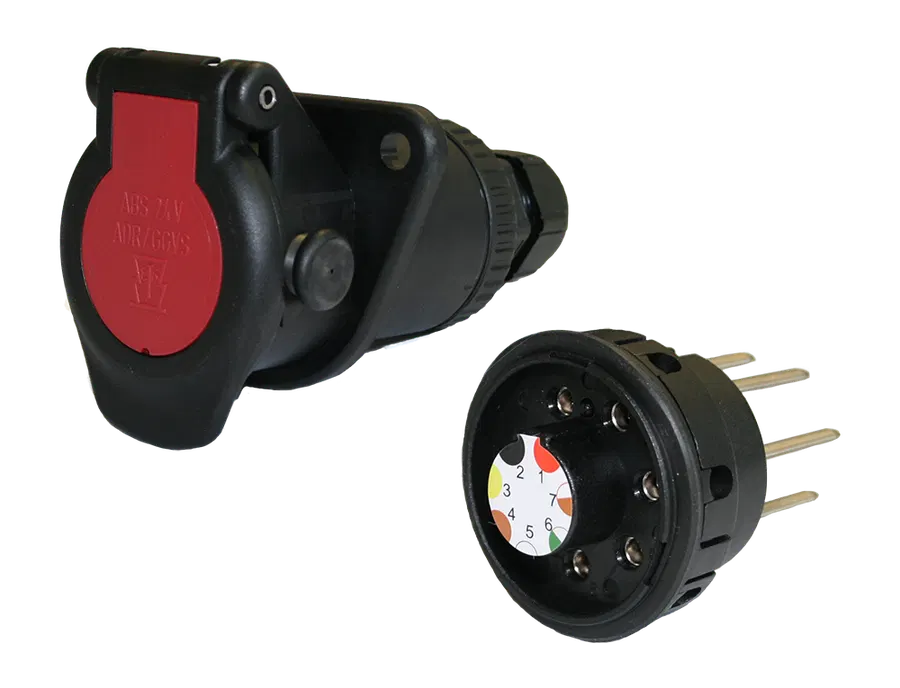 7P/24V Socket (ISO 7638-1 ABS, EBS, ADR)
