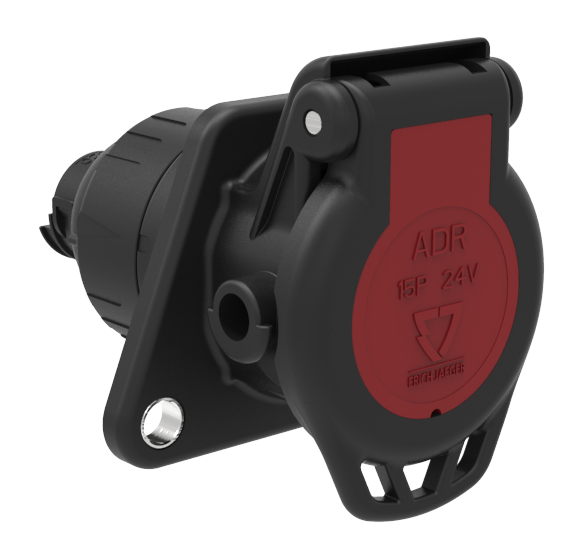 Matching socket: 15P/24V 100% waterproof «JAEGER Expert» Socket (ISO 12098 ADR)