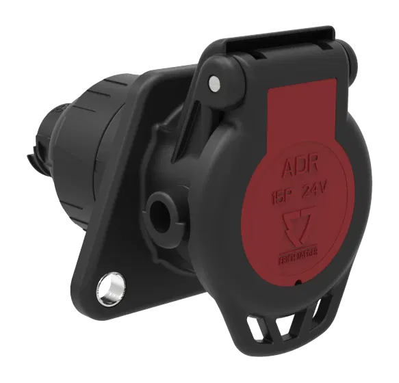 Matching socket: 15P/24V 100% waterproof «JAEGER Expert» Socket (ISO 12098 ADR)