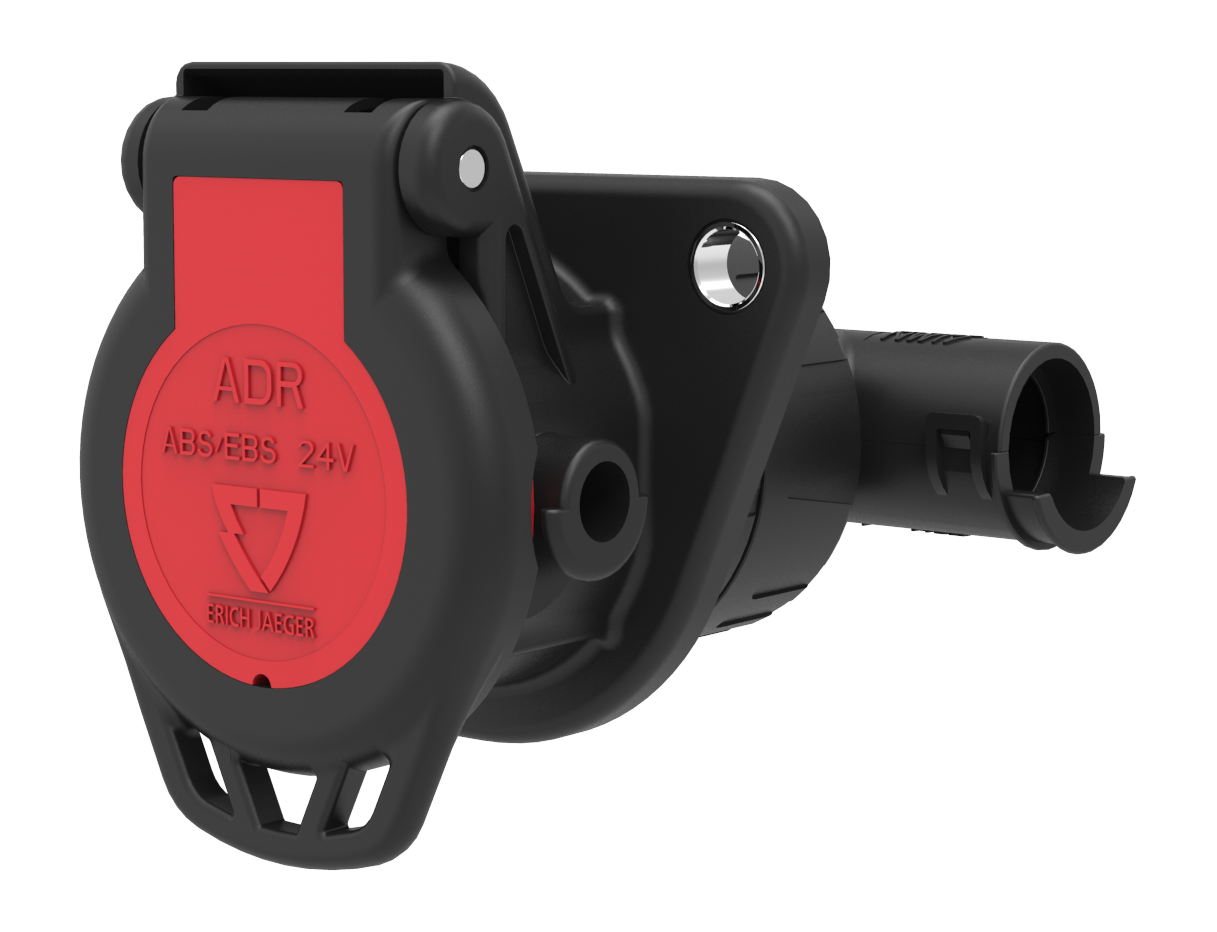 Matching socket: 7P/24V 100% waterproof «JAEGER Expert» Socket (ISO 7638-1 ABS, EBS, ADR)