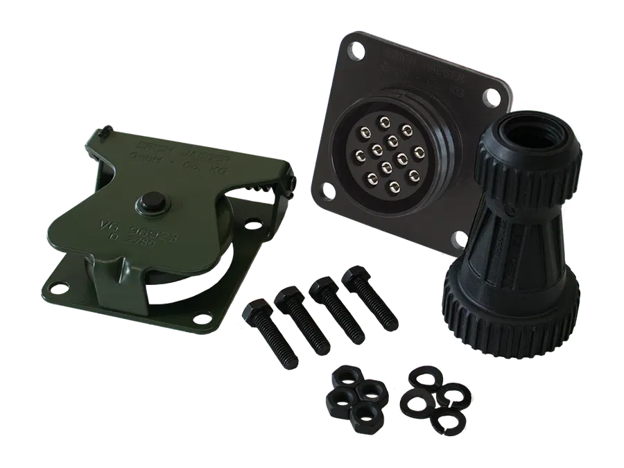 Matching socket: 12P/24V socket with socket contacts (VG 96923 A-12S / MS75021-2)