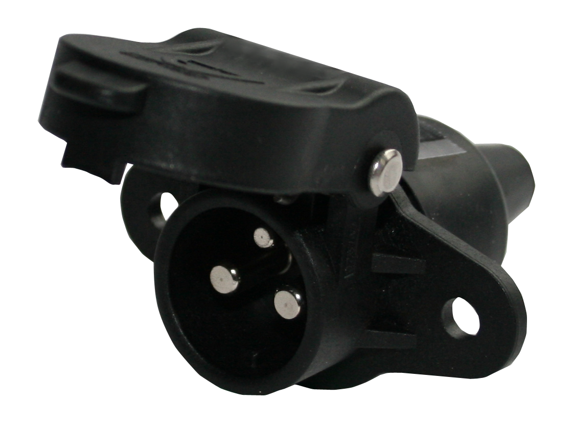 Matching socket: 3P/6-24V socket with pin contacts (DIN 9680 - similar) - with pin contacts instead of socket contacts