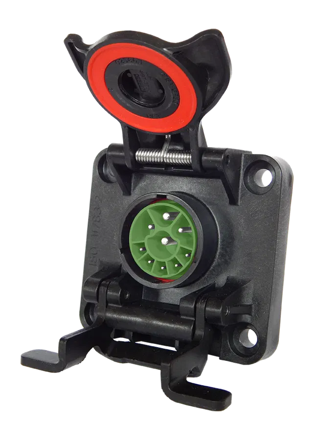 Matching socket: 9P/12V «ISOBUS (IBBC) 150 Passive CM» Socket (ISO 11783-2) - Breakaway Connector - Passive