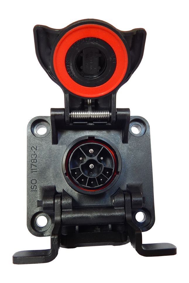 Matching socket: 9P/12V «ISOBUS (IBBC) 150 Active» Socket (ISO 11783-2) - Breakaway Connector - Active