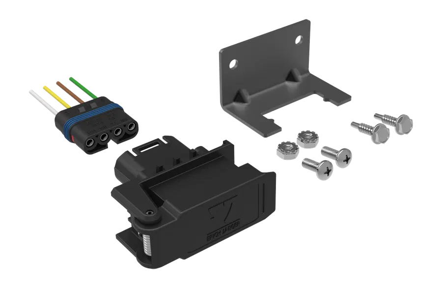 Matching socket: 4P/12V socket pigtail kit "JAEGER Expert" (SAE J1239)