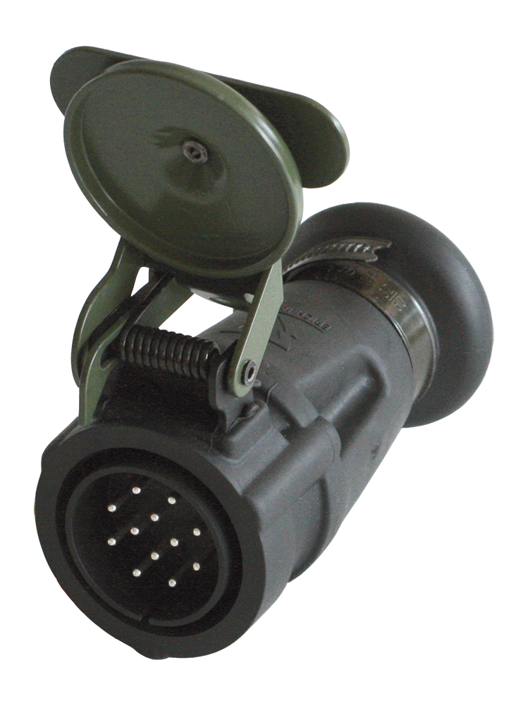 Matching plug: 12P/24V plug with pin contacts (VG 96923 B2-12P / MS75020-1)