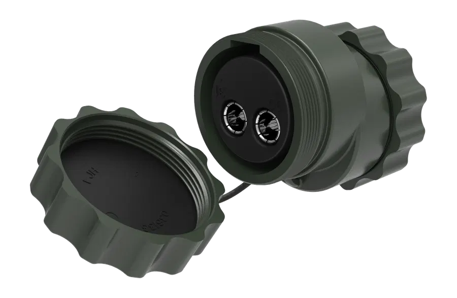 Matching coupler: 2P/24V(168A) Coupler (VG 96917 D001) - with screw caps for connection of 2 connecting cables