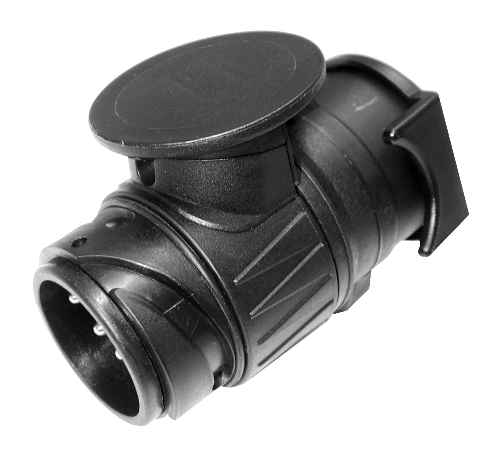 Matching adapter: Short adapter - from vehicle (13P/12V) to trailer (7P/12V)