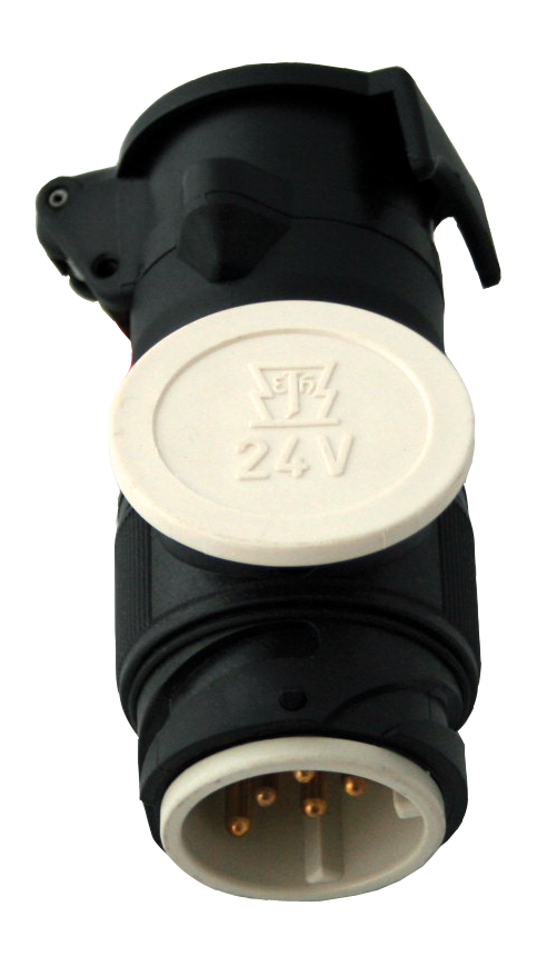 Matching adapter: Short adapter - from vehicle (13P/24V) to trailer (7P/12V), without voltage transformer