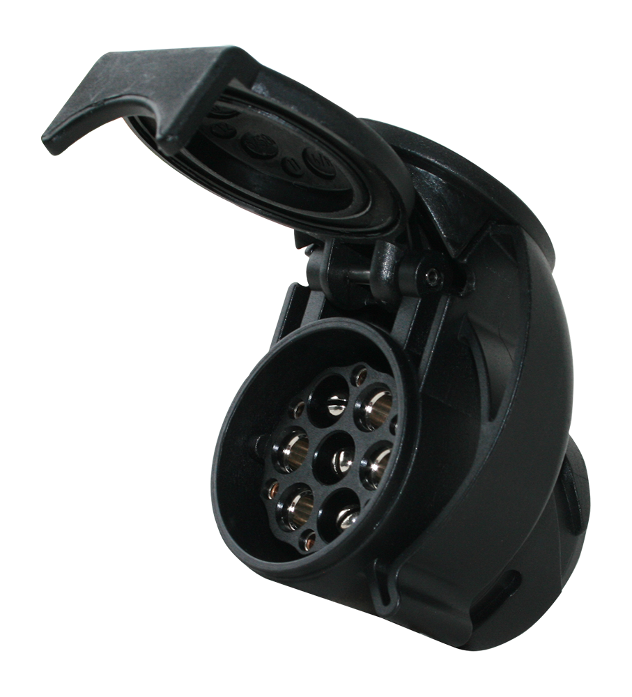 Matching adapter: Mini short adapter - from vehicle (13P/12V) to trailer (7+6P/12V)
