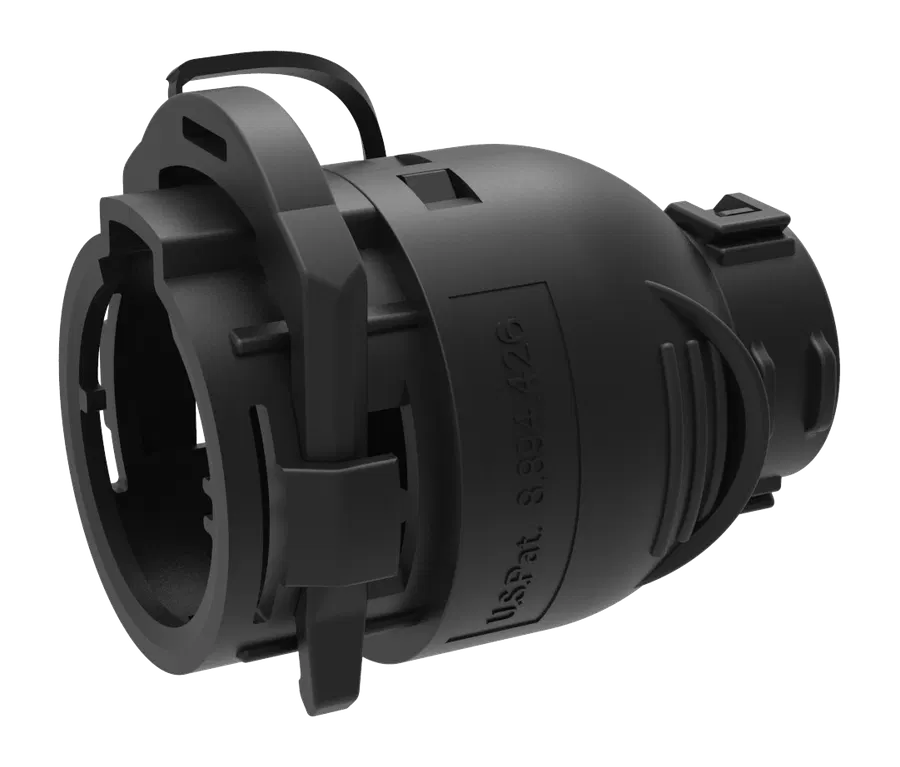 Matching cable: 180° cable exit clamshell