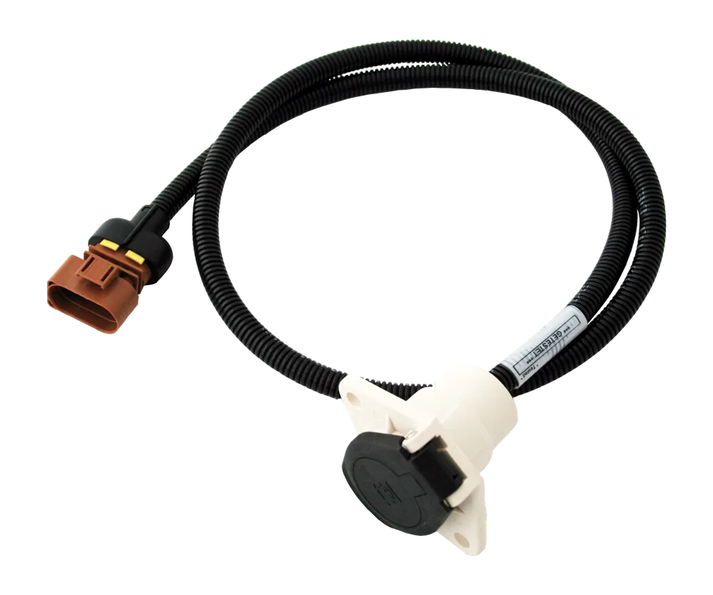Matching cable: 7P/24V supply cable - with 7P/24V supplementary socket (ISO 3731) and 8P connector