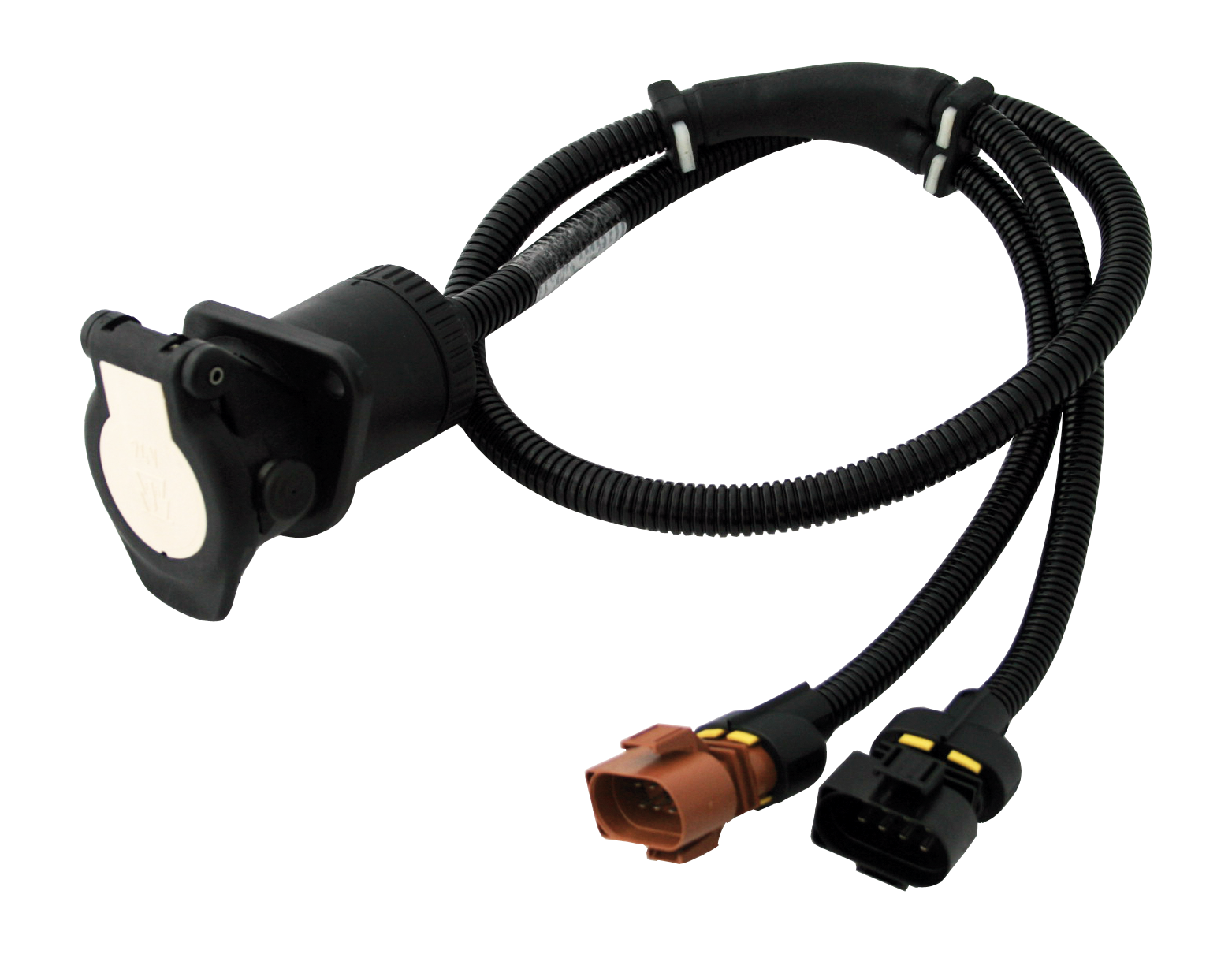 Matching cable: 15P/24V supply cable - with15P/24V supplementary socket (ISO 12098) and 2x 8P connector