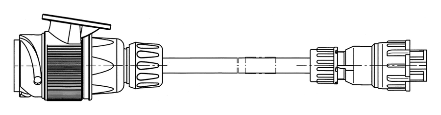 Matching adapter: Adapter cable - with 13P/12V plug (ISO 11446) and 8P connector